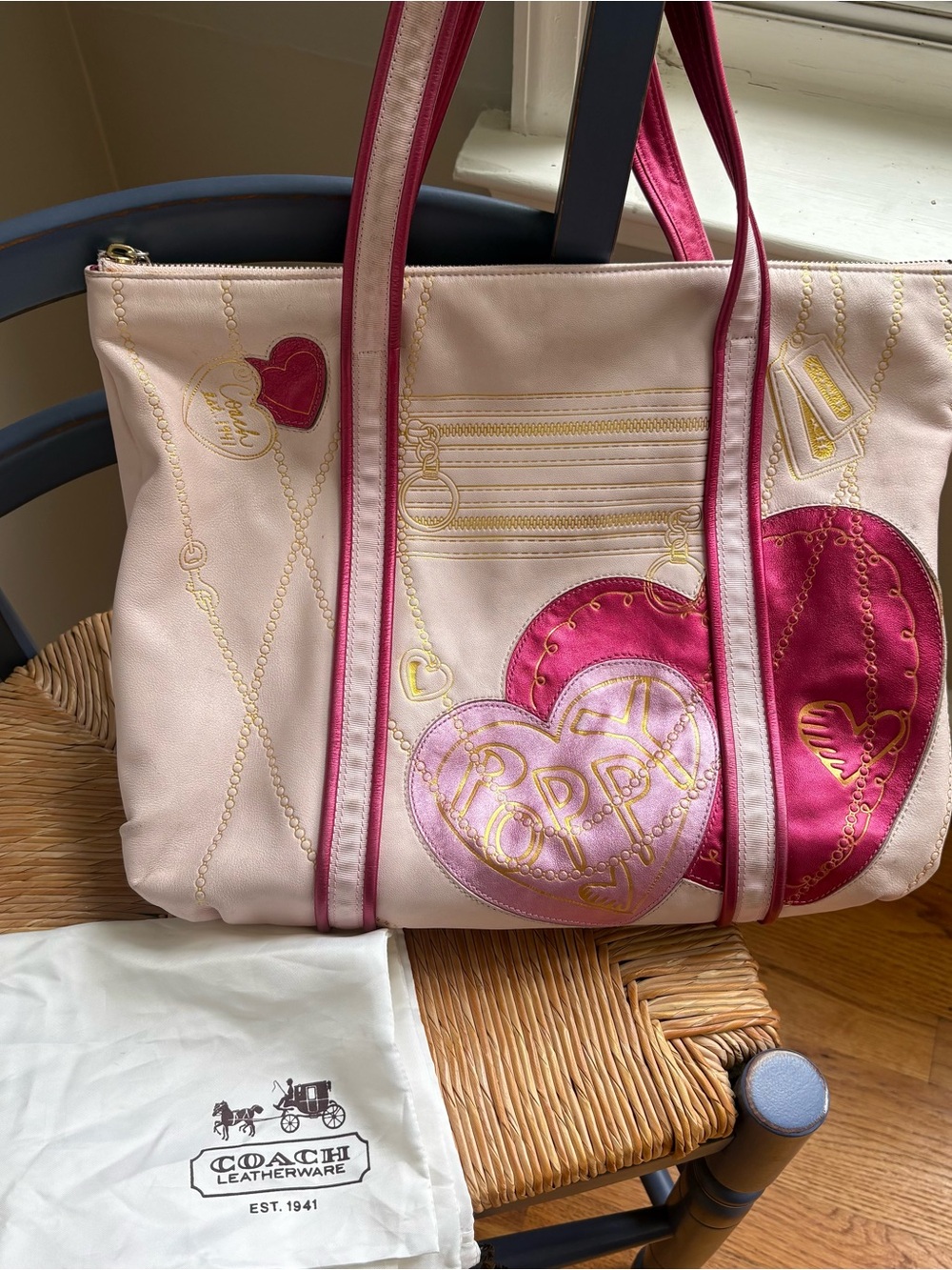 Coach poppy storybook heart tote - Picture 8 of 8
